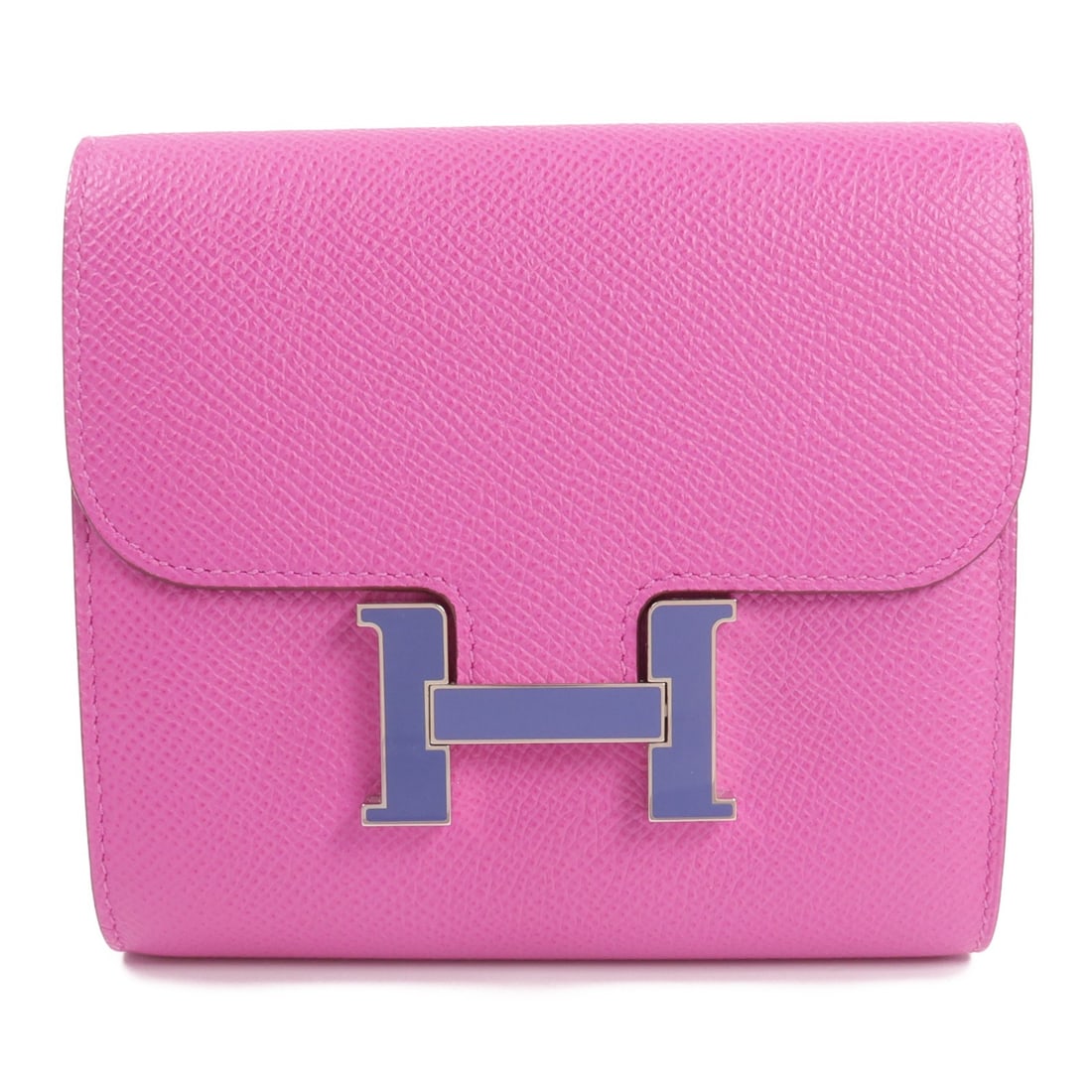 Hermes Constance Slim bi-fold wallet Magnolia Epsom leather: Hermes Constance Slim bi-fold wallet Magnolia Epsom leather This Hermes Constance Slim Wallet is crafted from Epsom leather in a vibrant pink shade and features a bi-fold design. Made in France, it of
