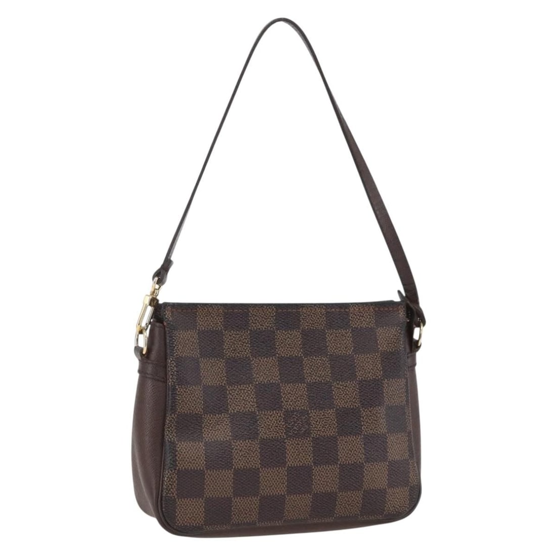 Louis Vuitton Damier Ebene Canvas Makeup Pouch N51982 France: Louis Vuitton Damier Ebene Canvas Makeup Pouch N51982 France This Louis Vuitton Damier Ebene Trousse makeup pouch features the signature Damier Ebene canvas and is made in France. The pouch is designe