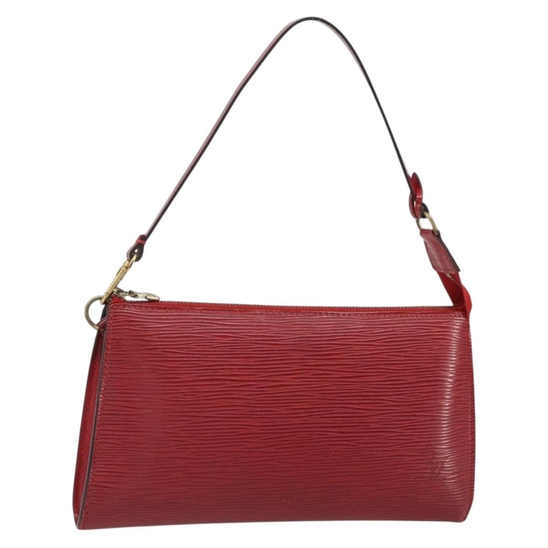 Red Epi Leather Pochette Accessoires Pouch Louis Vuitton M52947: Red Epi Leather Pochette Accessoires Pouch Louis Vuitton M52947 This is a Louis Vuitton Epi Pochette Accessoires pouch in red Epi leather. The pouch features a structured silhouette with a textured ex