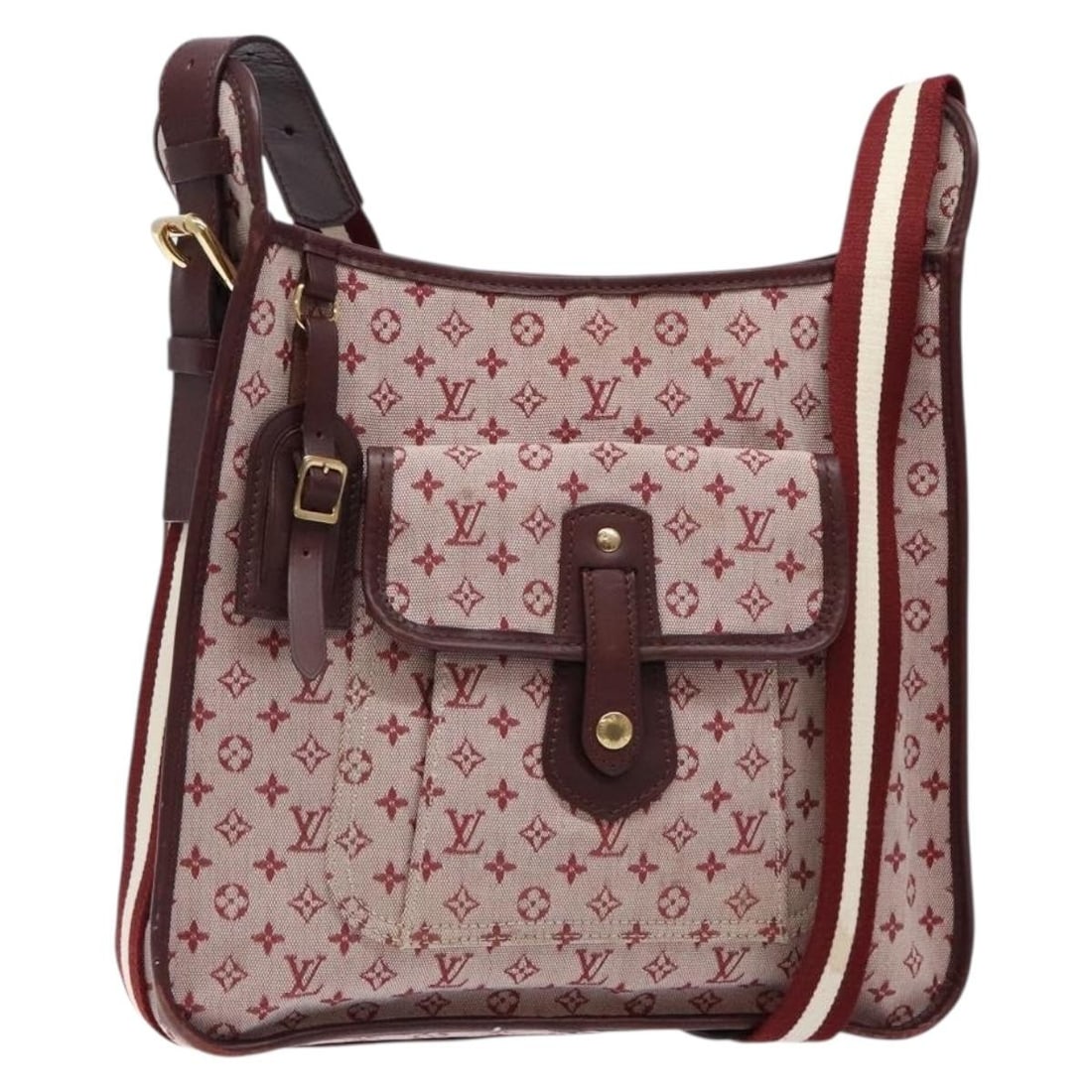 LOUIS VUITTON Monogram Mini Besace Mary Kate Bag Red M92321 Shoulder Bag: LOUIS VUITTON Monogram Mini Besace Mary Kate Bag Red M92321 Shoulder Bag This LOUIS VUITTON Monogram Mini Besace Mary Kate Bag in vibrant red is a chic shoulder bag crafted from durable Monogram Mini 