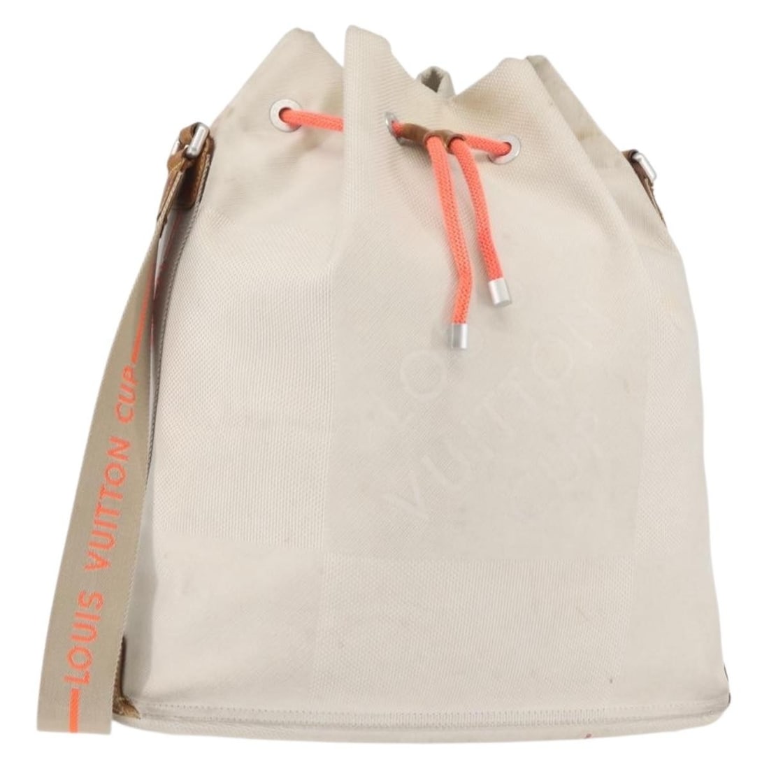Louis Vuitton Damier Geant LV Cup Shoulder Bag White M80634 Auth: Louis Vuitton Damier Geant LV Cup Shoulder Bag White M80634 Auth The LOUIS VUITTON Damier Geant LV Cup Volunteer Bag is a stylish shoulder bag crafted from Louis Vuitton Cup Canvas, featuring a classi