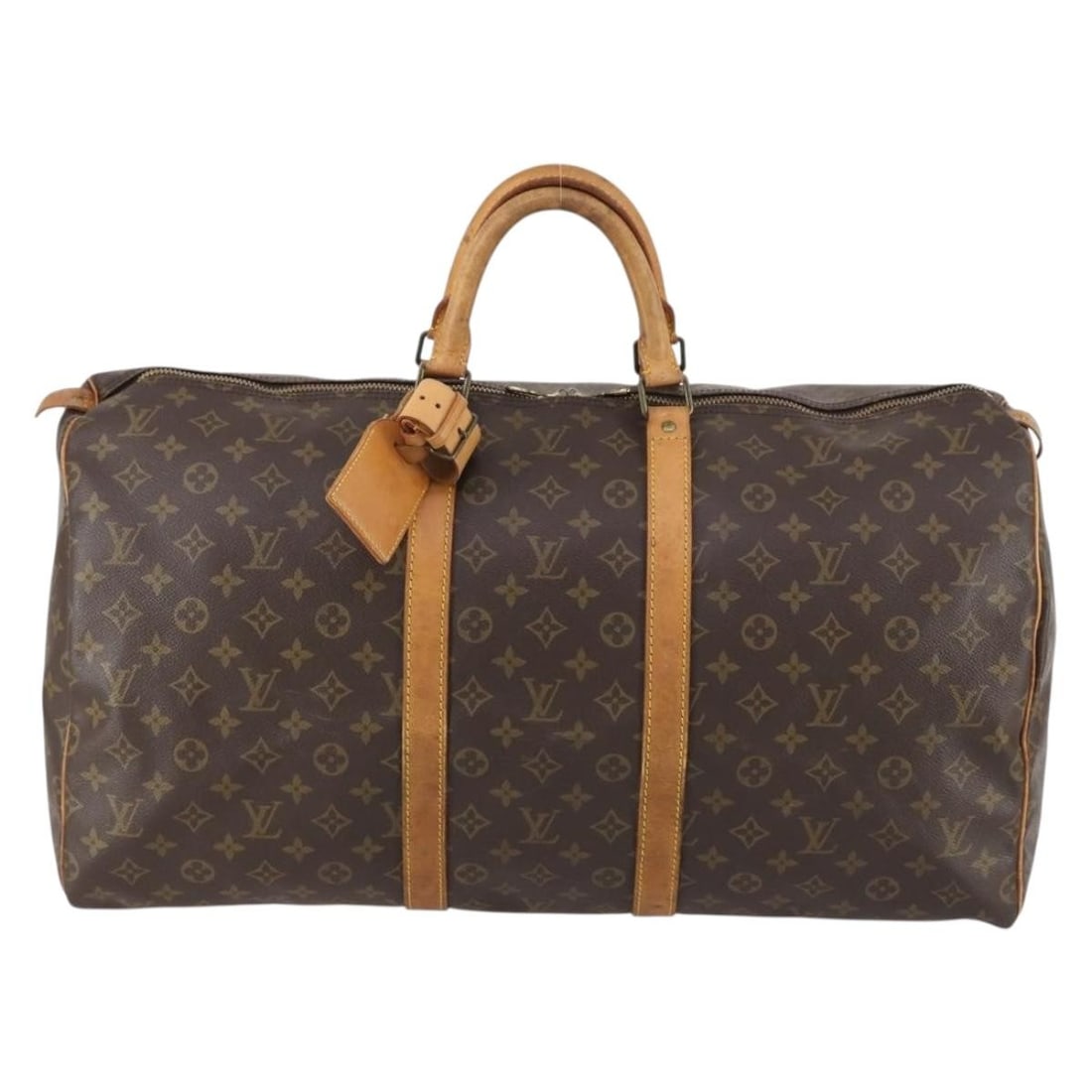 Monogram Canvas Louis Vuitton Keepall 55cm Travel Bag: Monogram Canvas Louis Vuitton Keepall 55cm Travel Bag Louis Vuitton Keepall bag crafted from monogram canvas designed for unisex use. This spacious travel bag measures 55cm x 27cm x 25cm and features 