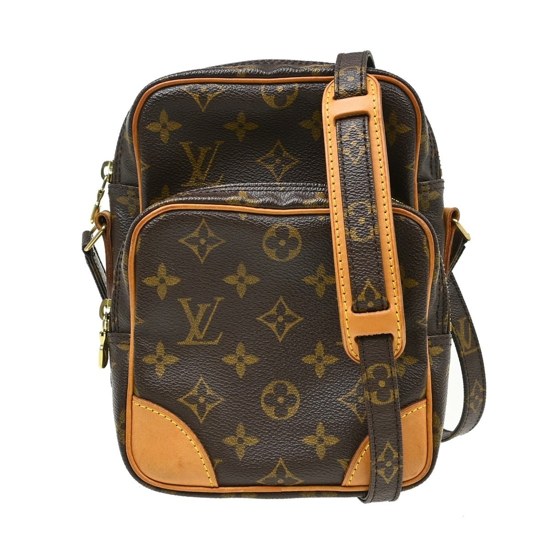 Louis Vuitton Amazone Monogram Canvas Crossbody Bag: Louis Vuitton Amazone Monogram Canvas Crossbody Bag This Louis Vuitton Amazon crossbody shoulder bag features the iconic monogram canvas leather exterior with brown accents and a matching brown lining