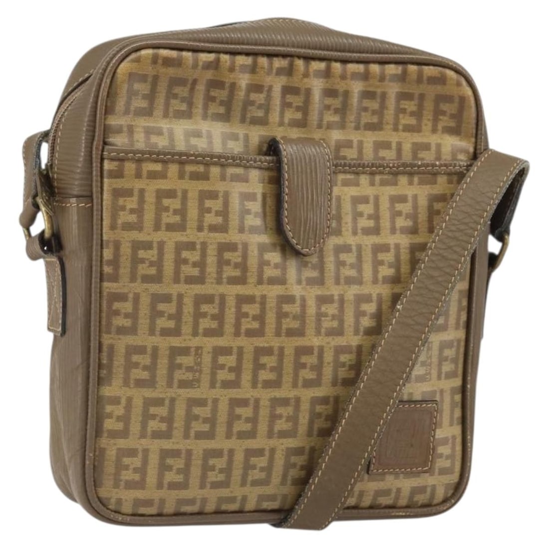 Fendi Zucchino Brown Coated Canvas Women's Shoulder Bag: Fendi Zucchino Brown Coated Canvas Women's Shoulder Bag This FENDI Zucchino shoulder bag features a brown coated canvas exterior with the iconic Zucchino pattern. Designed for women, it offers a compa