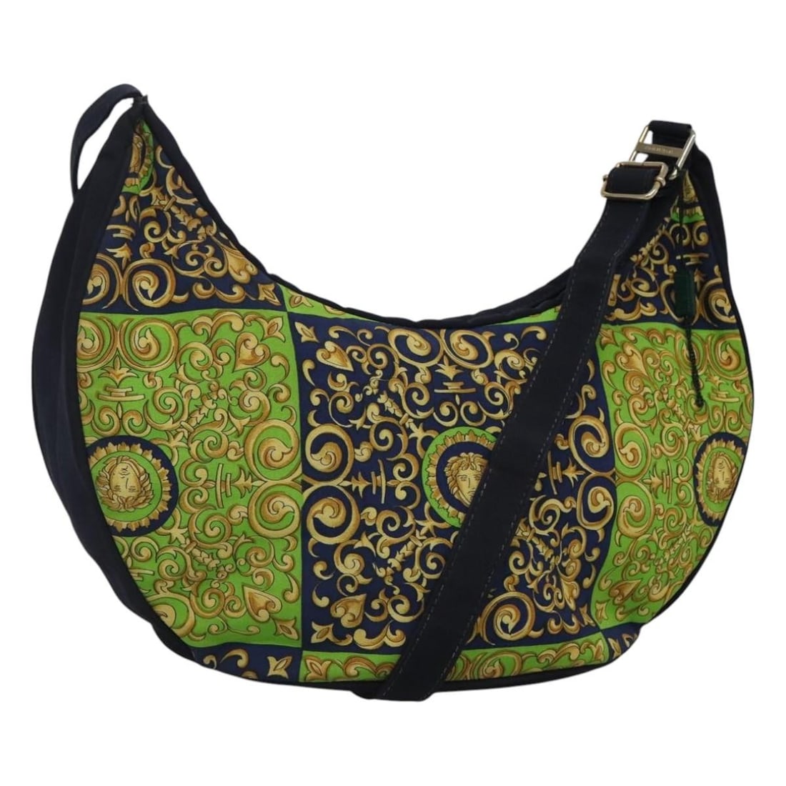 Green Canvas Versace Shoulder Purse for Women Made in Italy (1 of 18)