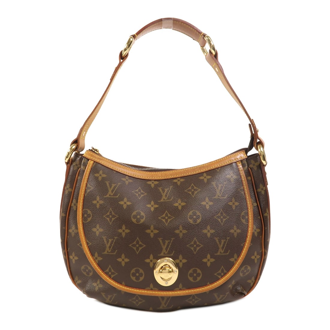 Louis Vuitton Tulum PM Monogram Brown Shoulder Bag with Gold Hardware: Louis Vuitton Tulum PM Monogram Brown Shoulder Bag with Gold Hardware This Louis Vuitton Tulum PM is a versatile 2-way shoulder handbag crafted from brown PVC coated canvas with the signature monogram