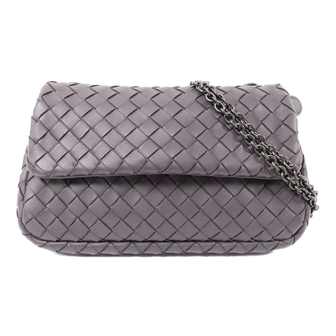 Bottega Veneta Purple Lambskin 2 Way Shoulder Bag: Bottega Veneta Purple Lambskin 2 Way Shoulder Bag This Bottega Veneta 2-way shoulder bag is crafted from luxurious lambskin leather in a striking purple hue. Designed for versatility, it can be worn a