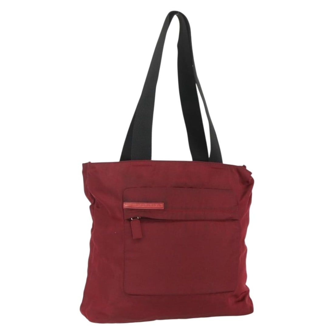 Prada Red Nylon Tote Bag Sport Model 30cm by 29cm by 8cm: Prada Red Nylon Tote Bag Sport Model 30cm by 29cm by 8cm This pre-owned Prada Sport tote bag for women is crafted from durable red nylon and features a spacious interior. The bag shows signs of wear i