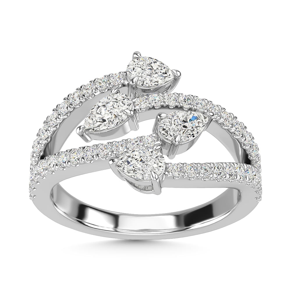 14K White Gold Diamond 1 Ct.Tw. Fashion Ring: 14K White Gold Diamond 1 Ct.Tw. Fashion Ring 14k White Gold Stone Color: G-h Stone Clarity: Si1 Each ring is presented in standard size 6.5. Complimentary resizing is available between sizes 510 (in 1