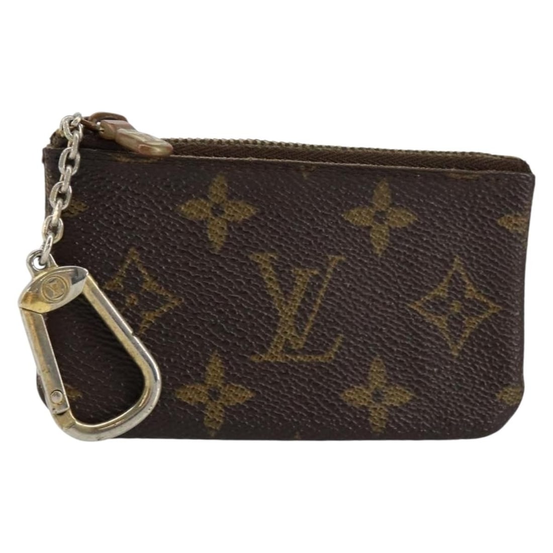 LOUIS VUITTON Monogram Pochette Cles Coin Purse M60033 Auth Spain: LOUIS VUITTON Monogram Pochette Cles Coin Purse M60033 Auth Spain This authentic LOUIS VUITTON Monogram Pochette Cles Coin Purse is a stylish accessory crafted from durable Monogram Canvas. Measuring 