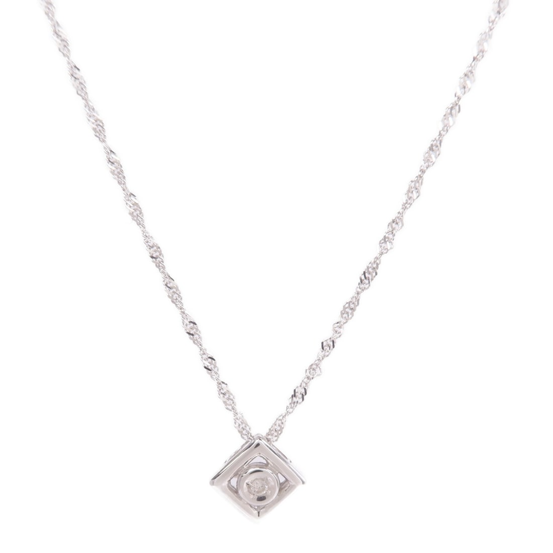 Diamond Pendant Necklace in 18K White Gold for Women (1 of 9)