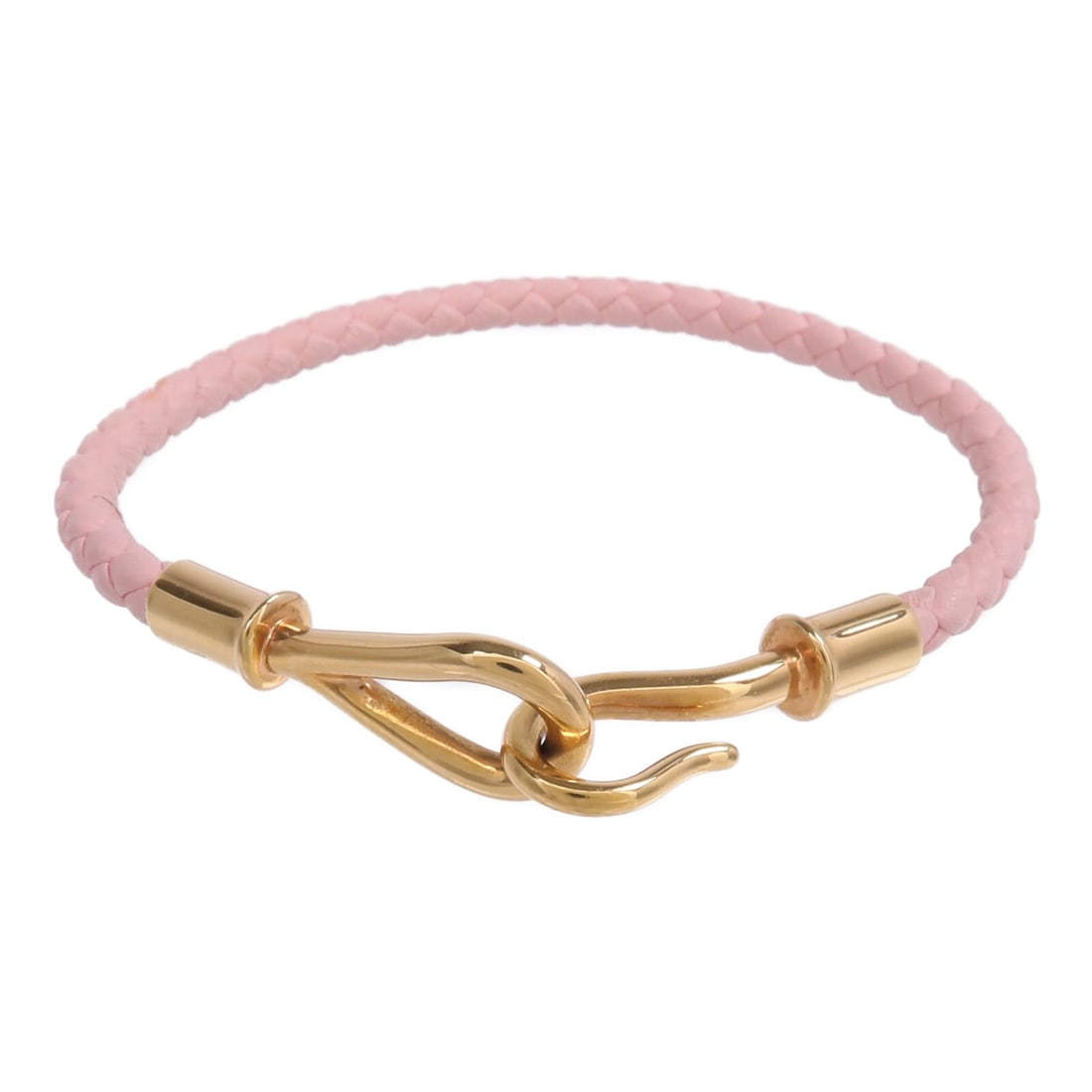 Hermes Jumbo H Bracelet Swift Leather Rose Sakura GHW: Hermes Jumbo H Bracelet Swift Leather Rose Sakura GHW This Hermes bracelet features Swift leather in a delicate Rose Sakura pink shade, complemented by gold-tone hardware. Crafted from high-quality ca