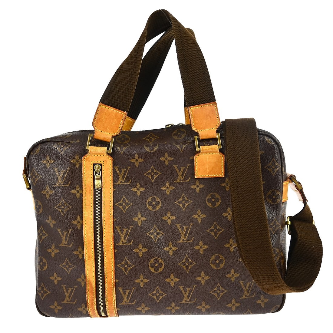 Louis Vuitton Sac Bosphore Monogram Canvas Brown 2way Handbag: Louis Vuitton Sac Bosphore Monogram Canvas Brown 2way Handbag This is a Louis Vuitton Monogram Sac Bosphore 2-way handbag, crafted from signature monogram canvas leather with brown canvas handles and 