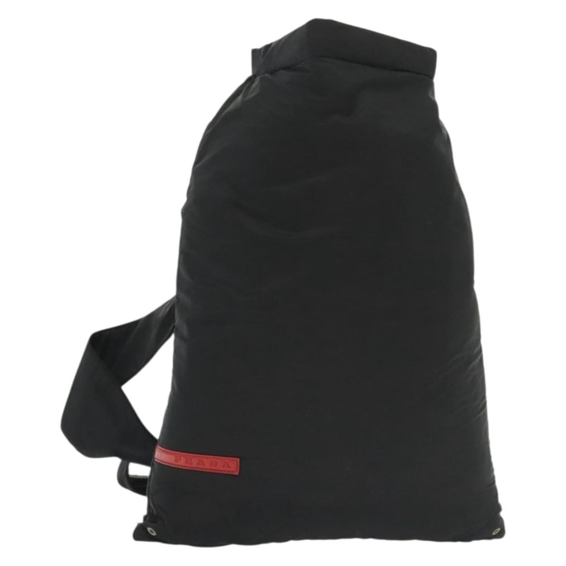 Prada Nylon Backpack Black Silver Italy 138214: Prada Nylon Backpack Black Silver Italy 138214 This PRADA sports backpack is crafted from durable nylon in a sleek black and silver color scheme. Designed for women, it features a spacious main compar