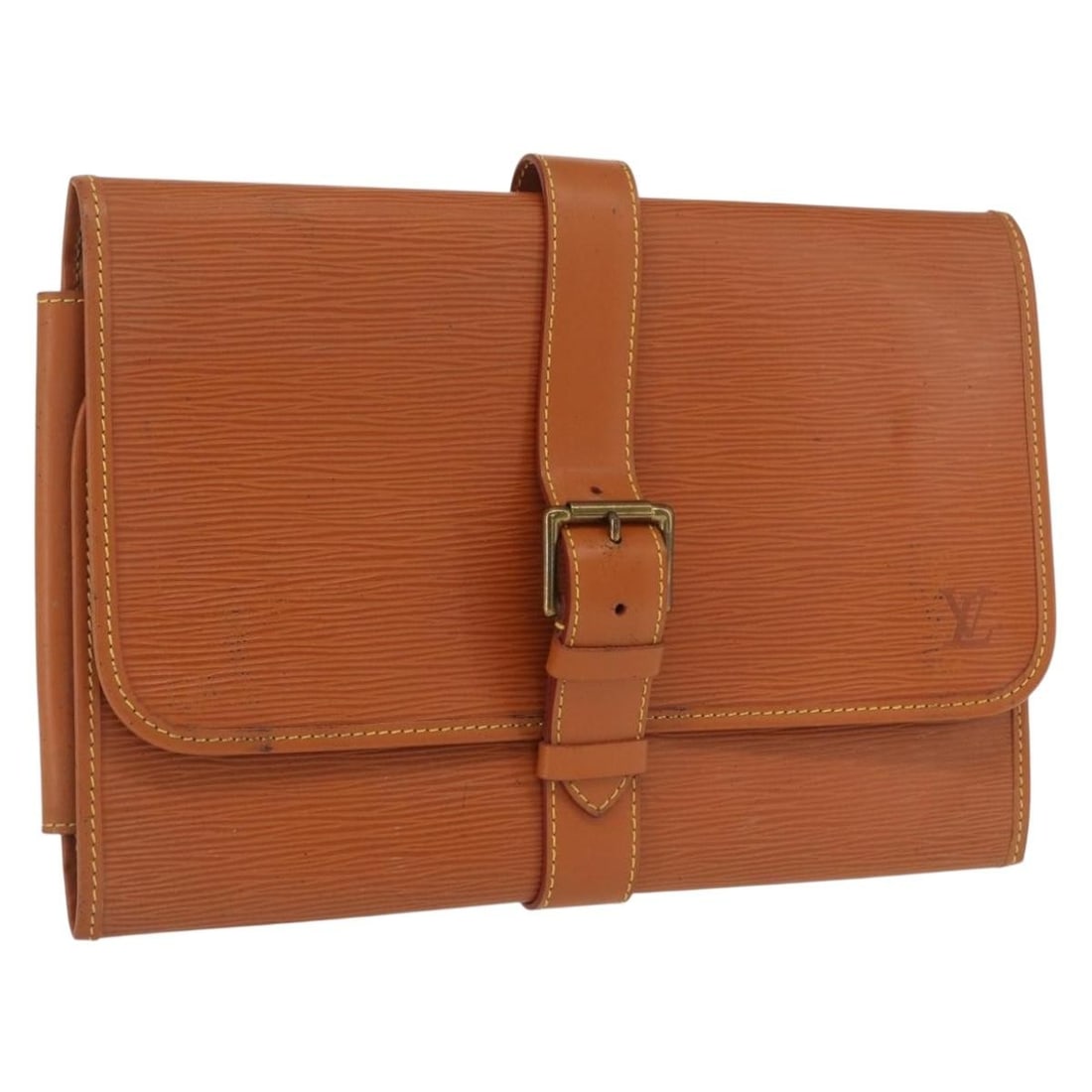 Louis Vuitton Epi Leather Zipangu Gold Priant Clutch Bag: Louis Vuitton Epi Leather Zipangu Gold Priant Clutch Bag This Louis Vuitton Epi Trousse Priant clutch bag is crafted from Epi leather in the distinctive Zipangu Gold color. Designed for women, it feat