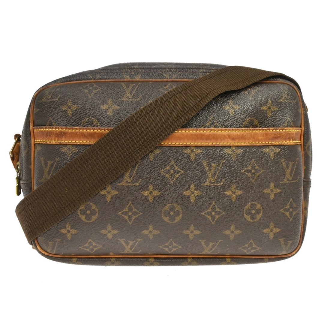 Louis Vuitton Reporter PM Monogram Canvas Crossbody Bag M45254: Louis Vuitton Reporter PM Monogram Canvas Crossbody Bag M45254 This Louis Vuitton Reporter PM messenger shoulder bag features the iconic monogram canvas leather exterior with brown accents and an adju