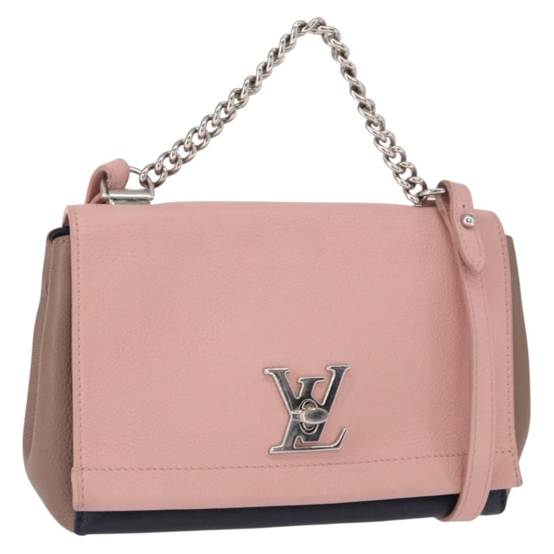 Louis Vuitton Rock Me 2 BB Pink Leather Shoulder Bag M54576 France: Louis Vuitton Rock Me 2 BB Pink Leather Shoulder Bag M54576 France This Louis Vuitton Rock Me 2 BB shoulder bag features a pink leather exterior and offers a compact and stylish design. It includes a 