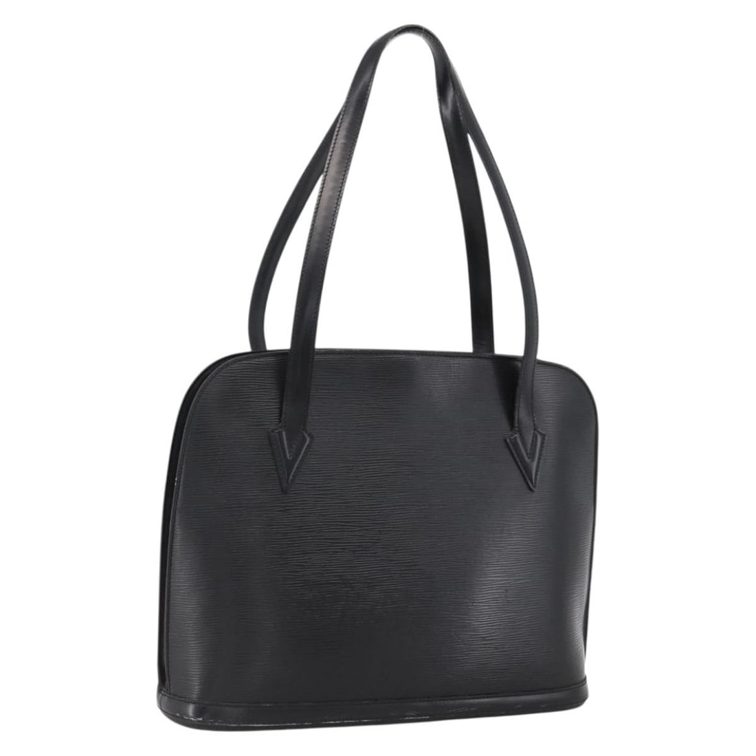 Louis Vuitton Epi Leather Lussac Black Shoulder Bag M52282: Louis Vuitton Epi Leather Lussac Black Shoulder Bag M52282 This Louis Vuitton Epi Lussac shoulder bag in black features the brand's signature Epi leather, offering a structured and elegant design. The