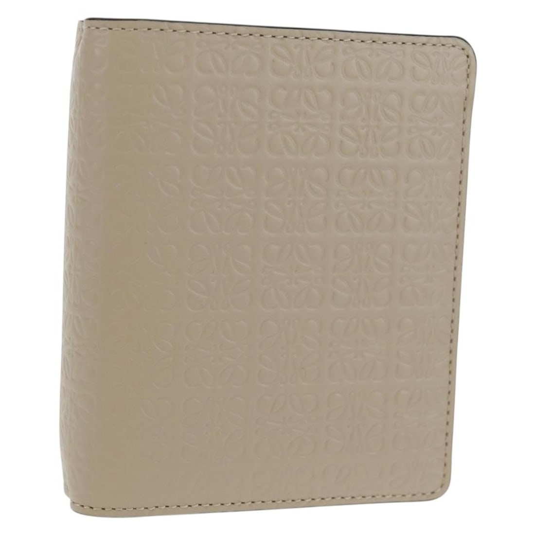 Loewe Anagram Leather Wallet in Ivory and Gold with Dust Bag and Box: Loewe Anagram Leather Wallet in Ivory and Gold with Dust Bag and Box This LOEWE Anagram wallet features a sophisticated ivory and gold color scheme crafted from quality leather. Made in Spain, it offe