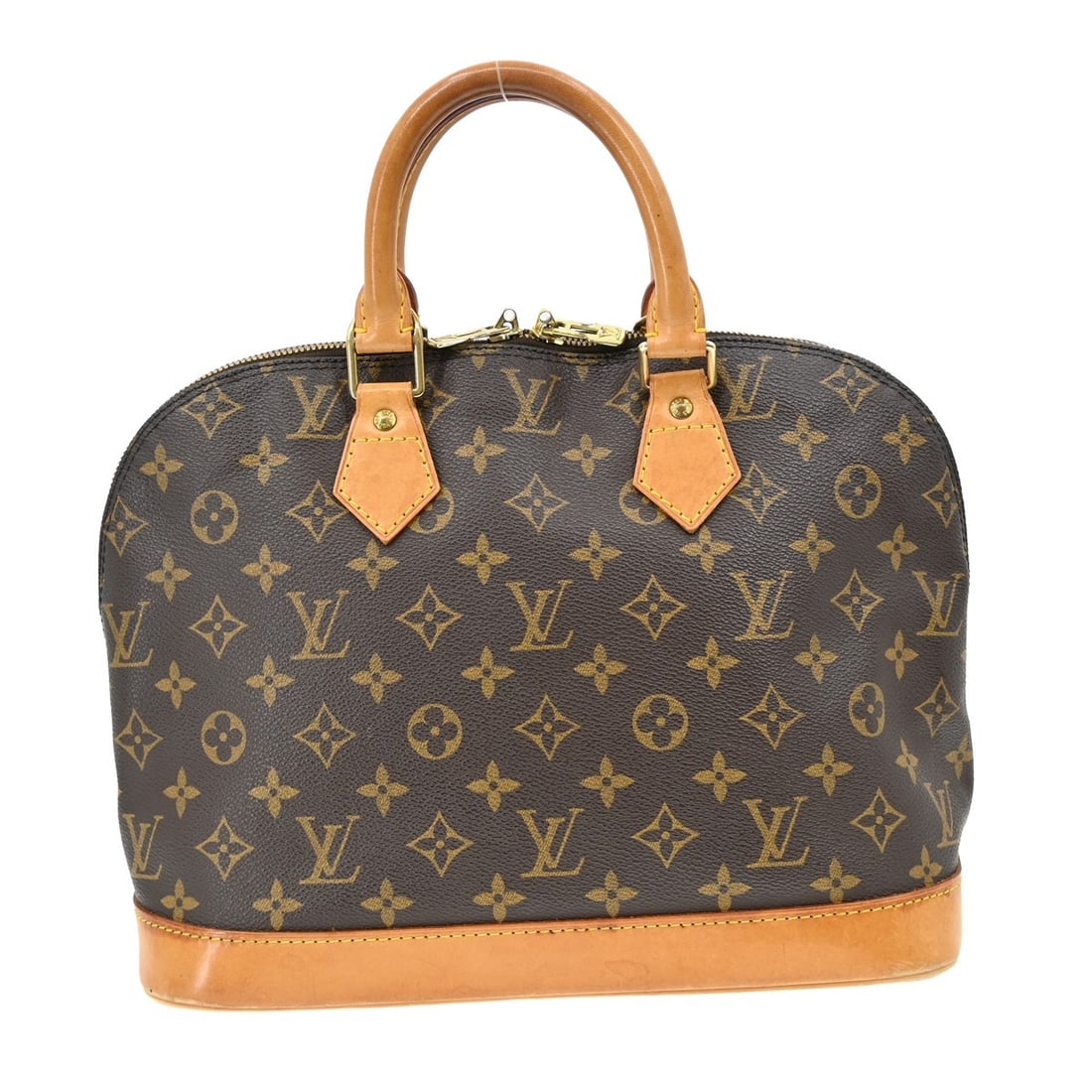 Louis Vuitton Alma Monogram Canvas Brown Handbag: Louis Vuitton Alma Monogram Canvas Brown Handbag This Louis Vuitton Alma Handbag features the iconic Monogram canvas in brown, designed for women. The bag is crafted from canvas and made in France. It