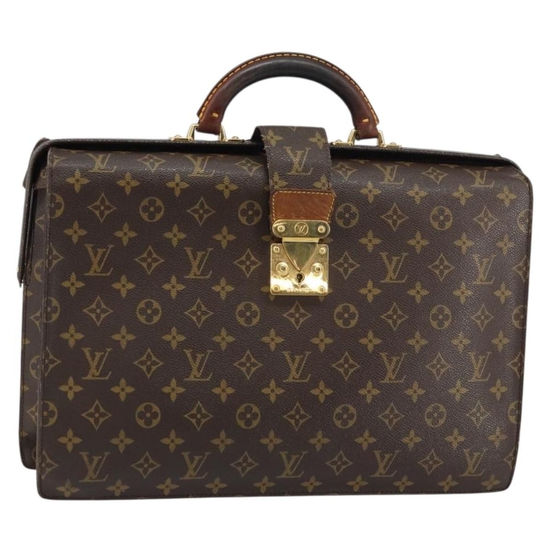Monogram Canvas Serviette Fermoir Business Bag by Louis Vuitton M53305: Monogram Canvas Serviette Fermoir Business Bag by Louis Vuitton M53305 This Louis Vuitton Monogram Serviette Fermoir business bag features the signature Monogram Canvas exterior. Designed for professi