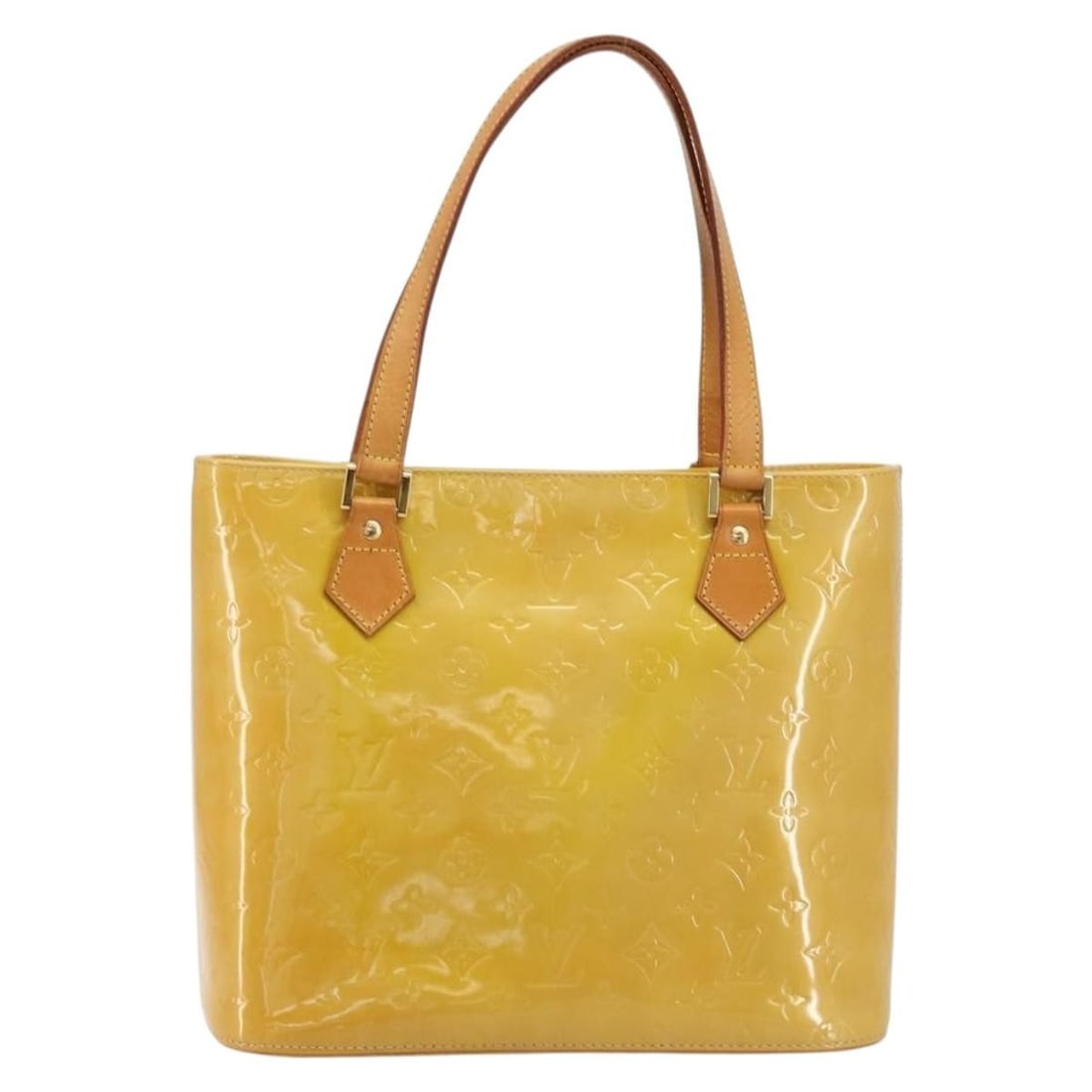 Louis Vuitton Houston Monogram Vernis Patent Leather Handbag: Louis Vuitton Houston Monogram Vernis Patent Leather Handbag This Louis Vuitton Houston Handbag features the iconic Monogram Vernis design in beige patent leather. The bag is crafted for women and mad