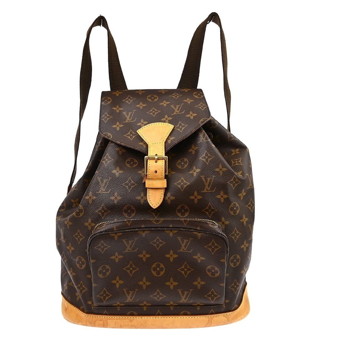Louis Vuitton Monogram Canvas Montsouris Vintage Backpack: Louis Vuitton Monogram Canvas Montsouris Vintage Backpack This Louis Vuitton Vintage Montsouris Backpack features the iconic Monogram Canvas in brown, complemented by leather accents. Designed for wom