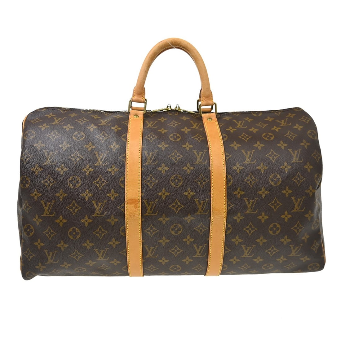Louis Vuitton Keepall Monogram Canvas Travel Bag: Louis Vuitton Keepall Monogram Canvas Travel Bag This Louis Vuitton Keepall Bag features the iconic monogram canvas in a brown color. Designed as a unisex travel bag, it offers ample space and classic