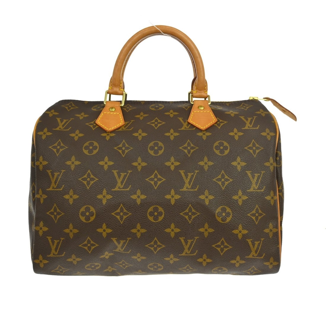 Louis Vuitton Speedy Brown Canvas Handbag 30cm x 21cm x 17cm: Louis Vuitton Speedy Brown Canvas Handbag 30cm x 21cm x 17cm This Louis Vuitton Speedy handbag features the iconic monogram canvas in brown, crafted for a timeless and versatile look. Designed for wom