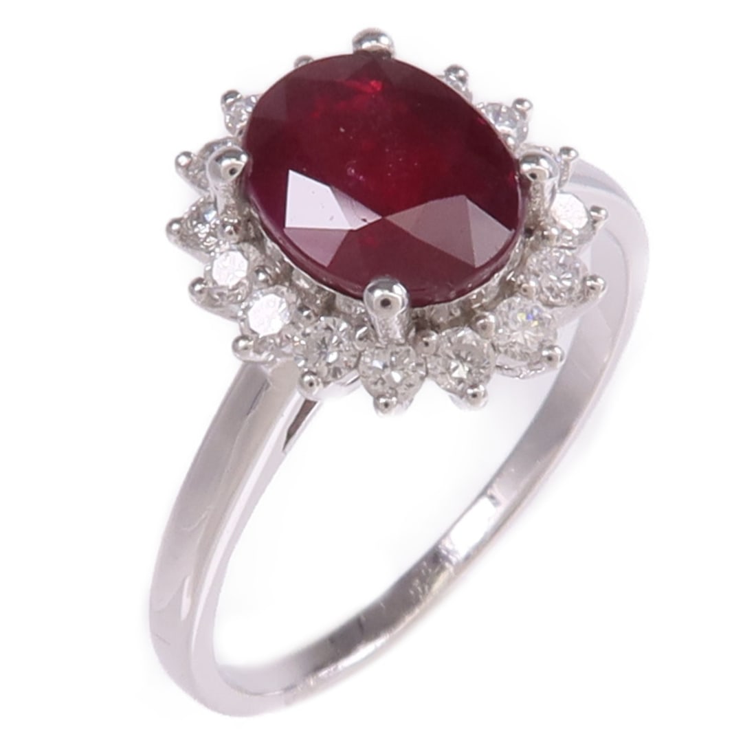 JEWELRY Ruby Diamond K18 White Gold Ring US6 (1 of 9)