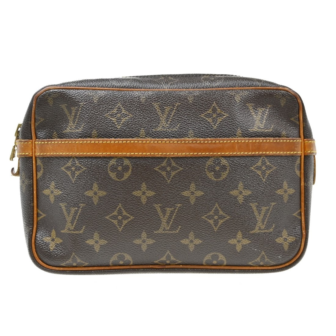 Louis Vuitton Compiegne 23 Monogram Clutch Bag: Louis Vuitton Compiegne 23 Monogram Clutch Bag This Louis Vuitton Compiegne 23 clutch bag features the iconic monogram canvas with brown leather accents and gold-tone hardware. Designed in a medium si