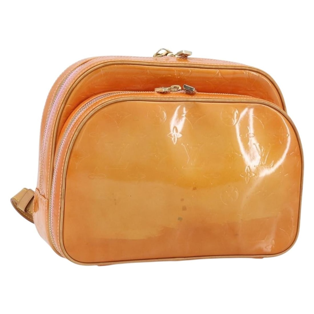 Louis Vuitton Marley Vernis Marshmallow Pink Patent Leather Backpack M91039: Louis Vuitton Marley Vernis Marshmallow Pink Patent Leather Backpack M91039 This Louis Vuitton Vernis Marley Backpack in Marshmallow Pink features a patent leather exterior with a compact, stylish sil