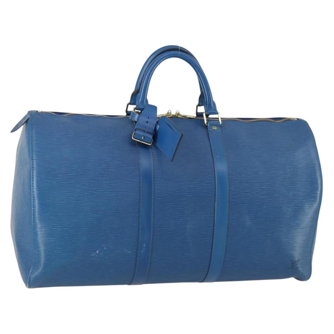 Louis Vuitton Epi Leather Keepall Travel Bag Blue 52cm x 30cm x 23cm (1 of 18)
