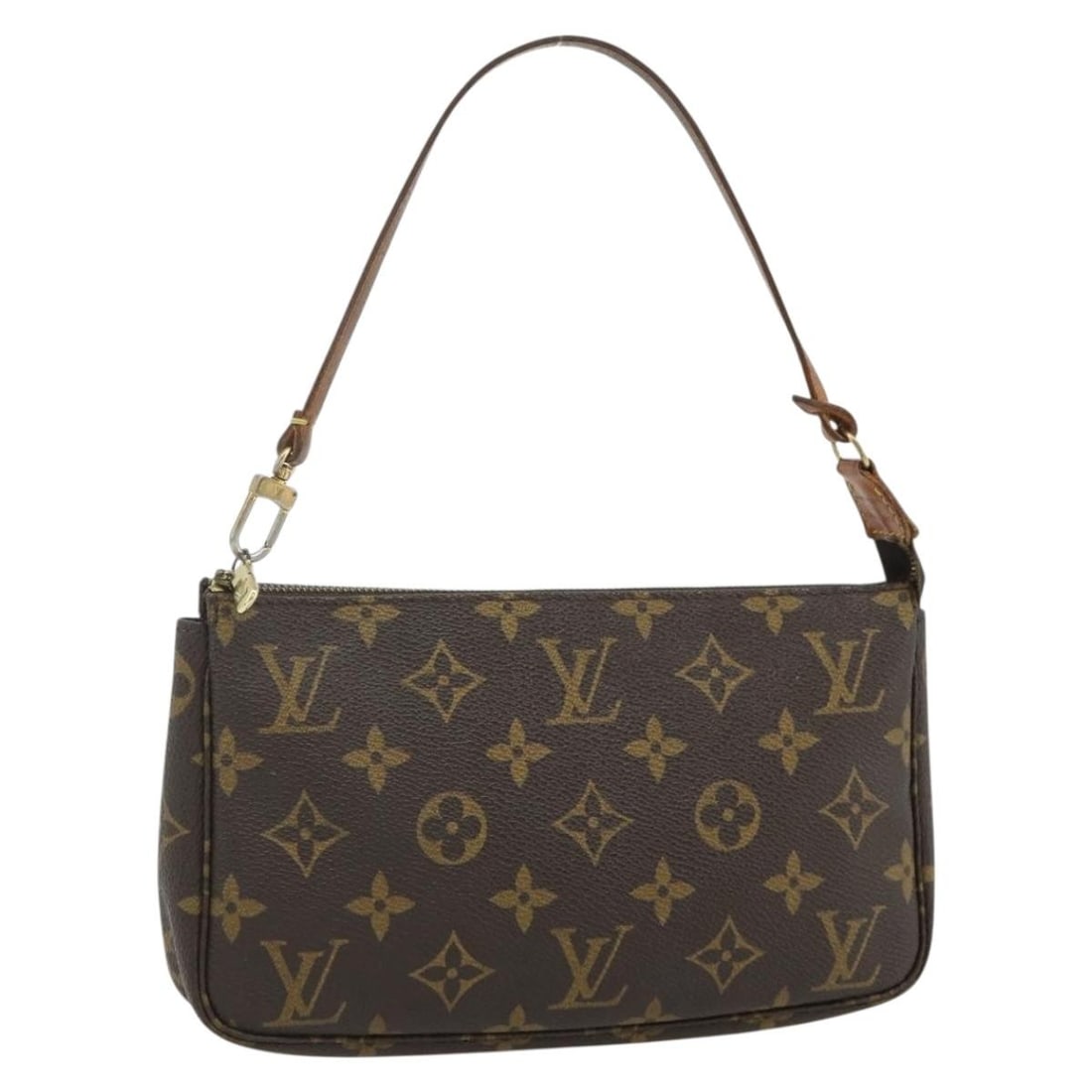 Louis Vuitton Pochette Accessoires NM Brown Canvas Handbag: Louis Vuitton Pochette Accessoires NM Brown Canvas Handbag This Louis Vuitton Pochette Accessoires NM is crafted from the brand's signature Monogram canvas in brown. Designed for women, it features a 