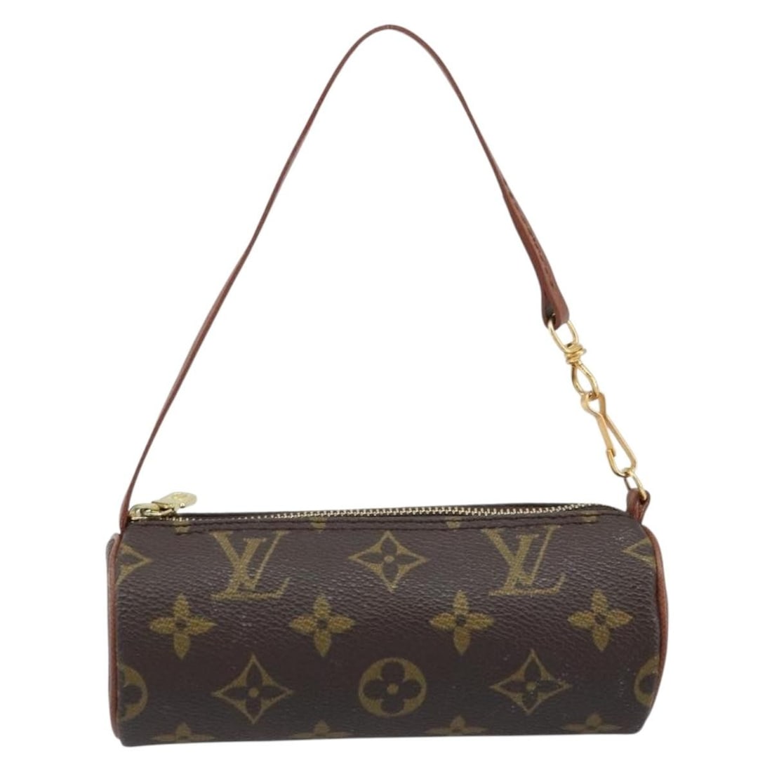 Papillon Pochette Handbag by Louis Vuitton in Monogram Canvas: Papillon Pochette Handbag by Louis Vuitton in Monogram Canvas The Louis Vuitton Papillon Pochette Monogram Canvas is a compact and stylish accessory crafted for women. Made from signature brown monogr