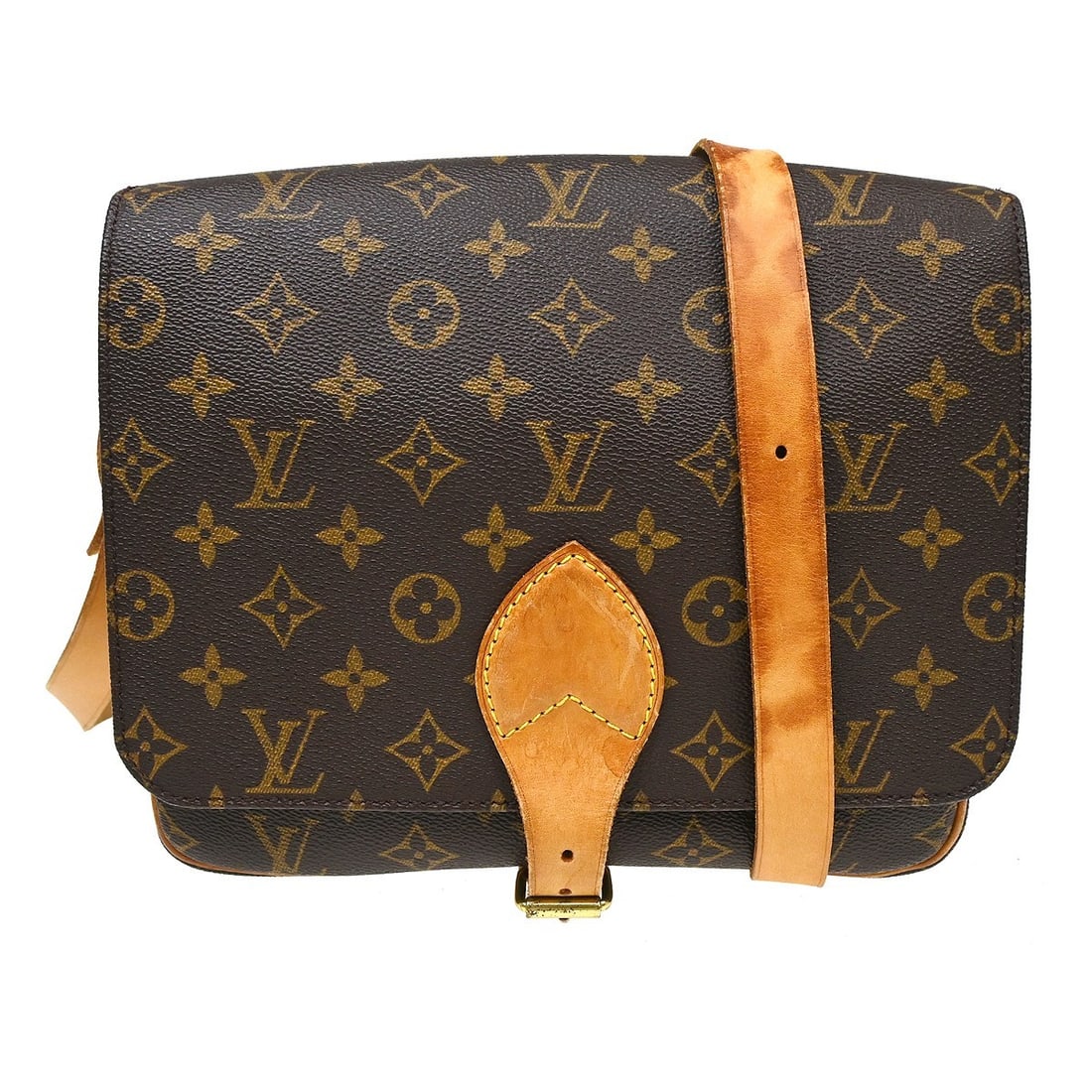 Louis Vuitton Cartouchiere GM Monogram Canvas Shoulder Bag: Louis Vuitton Cartouchiere GM Monogram Canvas Shoulder Bag This Louis Vuitton Cartouchiere GM shoulder bag features the classic monogram canvas with leather trim and an adjustable crossbody strap. Des
