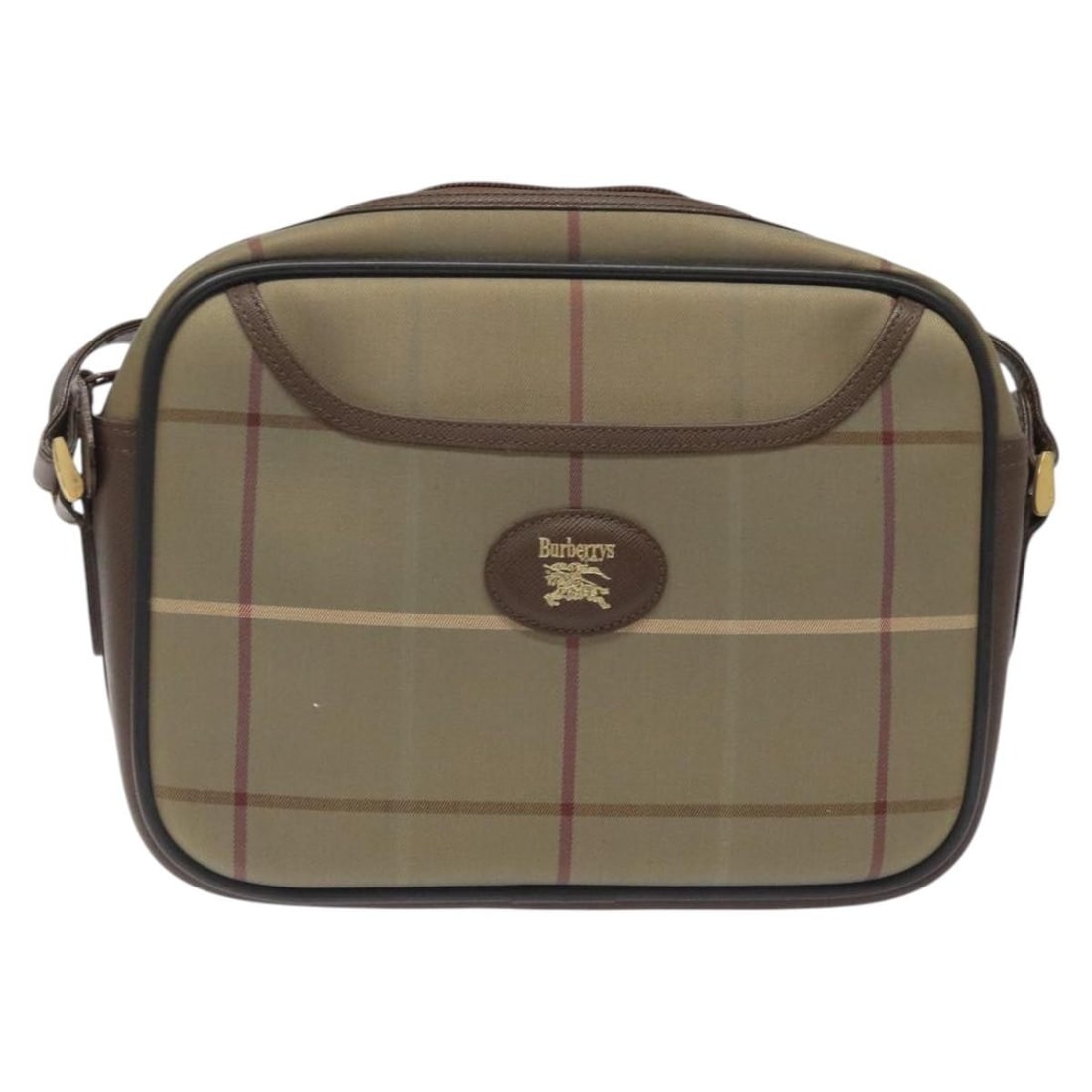Burberry Nova Check Beige Canvas Leather Women's Shoulder Bag: Burberry Nova Check Beige Canvas Leather Women's Shoulder Bag This Burberry Nova check shoulder bag features a beige canvas body with leather accents, designed for women. The bag shows signs of use, i