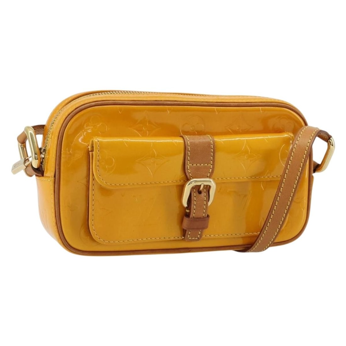 Louis Vuitton Christy MM Jaune Patent Leather Shoulder Bag M91108: Louis Vuitton Christy MM Jaune Patent Leather Shoulder Bag M91108 This LOUIS VUITTON Monogram Vernis Christy MM Shoulder Bag in Jaune features a patent leather exterior with a vibrant yellow hue. The 