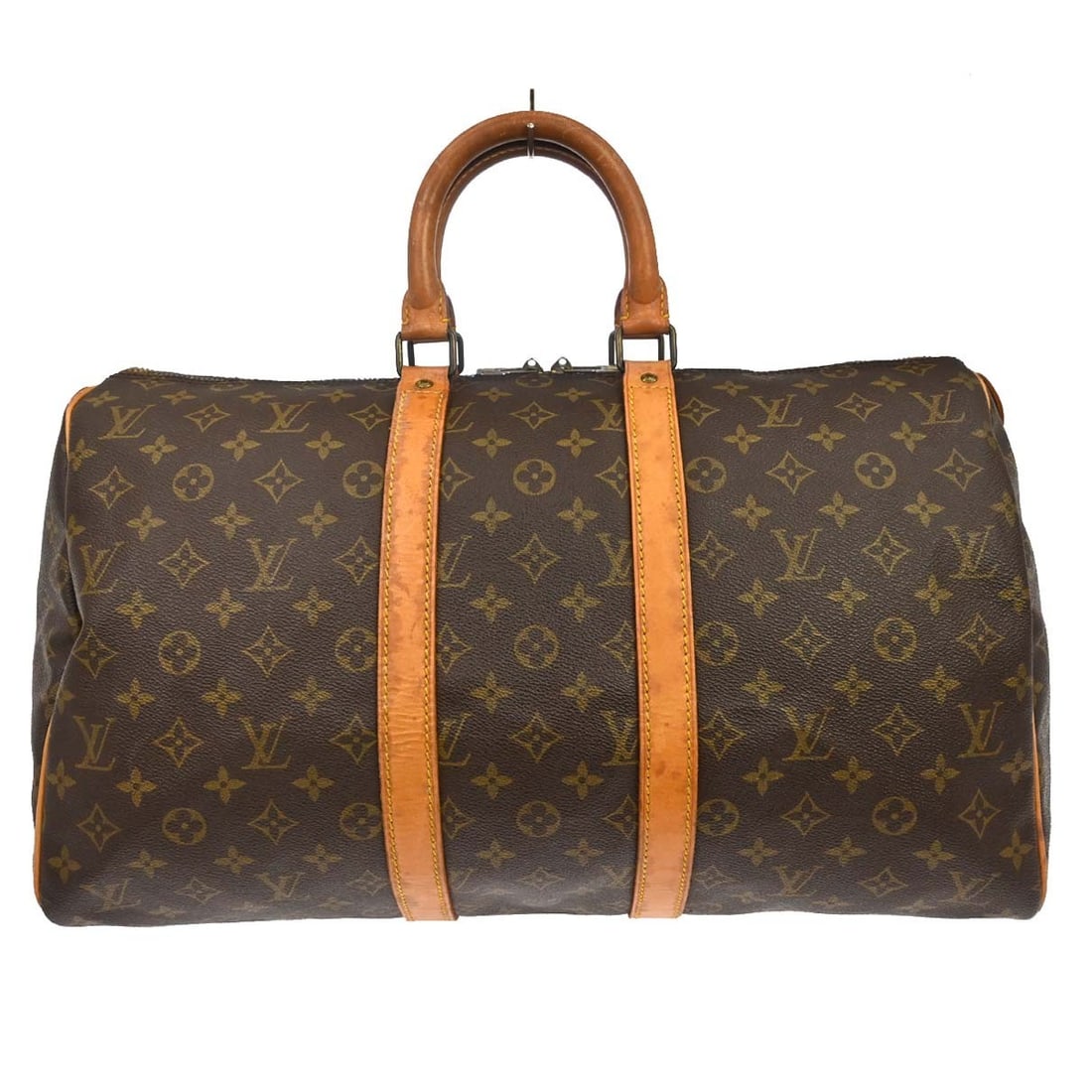 Louis Vuitton Keepall Monogram Canvas Travel Bag 45cm x 27cm x 20cm: Louis Vuitton Keepall Monogram Canvas Travel Bag 45cm x 27cm x 20cm This Louis Vuitton Keepall Bag features the iconic monogram canvas in a classic brown color. Designed as a unisex travel bag, it off