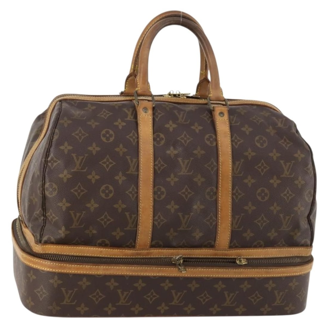 Monogram Canvas Boston Bag M41444 by Louis Vuitton France: Monogram Canvas Boston Bag M41444 by Louis Vuitton France This is a Louis Vuitton Monogram Sac Sports Boston Bag, model M41444, crafted from the iconic Monogram Canvas. Designed for women, the bag fea