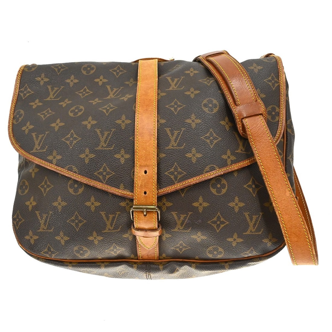 Louis Vuitton Saumur 35 Monogram Crossbody Shoulder Bag: Louis Vuitton Saumur 35 Monogram Crossbody Shoulder Bag This Louis Vuitton Saumur 35 shoulder bag features the iconic Monogram canvas with leather trim. Designed with a medium size, it includes a brow