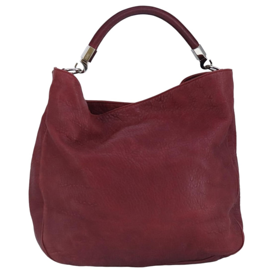 Red Leather Shoulder Bag by Saint Laurent Silver Tone Hardware Italy: Red Leather Shoulder Bag by Saint Laurent Silver Tone Hardware Italy This Saint Laurent shoulder bag is crafted from red leather with silver-tone accents. It features a spacious interior and a classic
