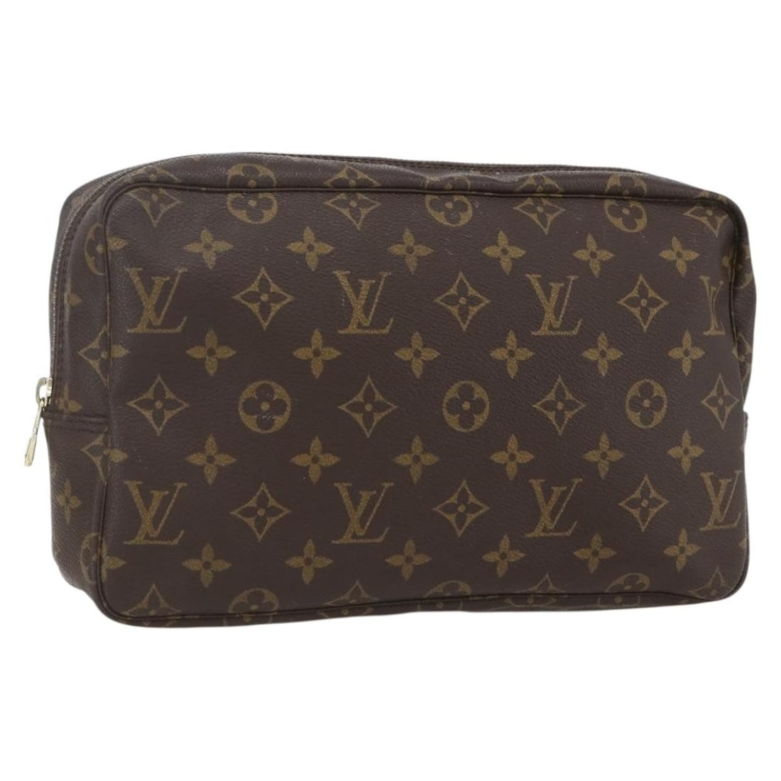 Louis Vuitton Monogram Canvas Trousse Toilette 28 Clutch Bag M47522 France: Louis Vuitton Monogram Canvas Trousse Toilette 28 Clutch Bag M47522 France This Louis Vuitton Monogram Trousse Toilette 28 clutch bag is crafted from the brand's signature monogram canvas in a classic