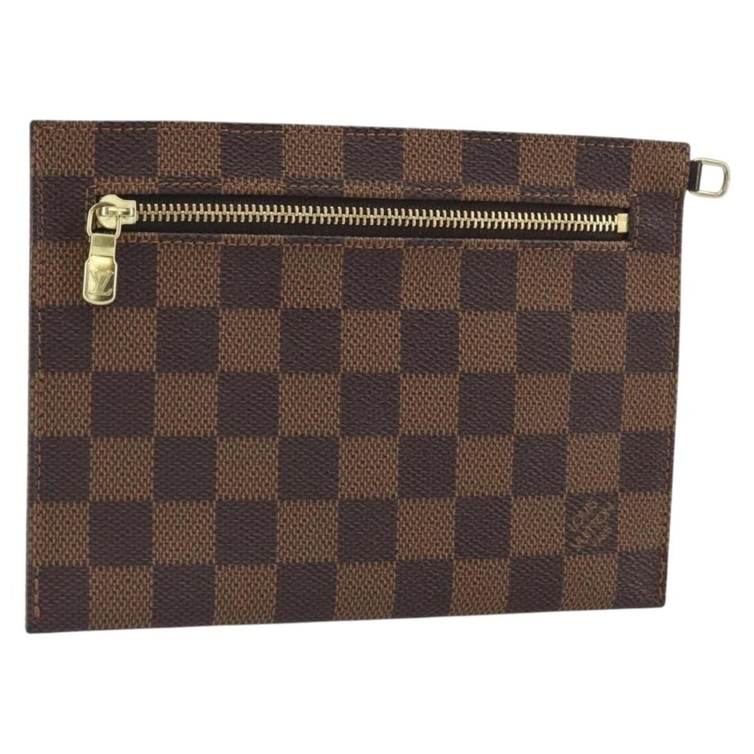 Damier Ebene Canvas Clifton Pouch N51149 by Louis Vuitton: Damier Ebene Canvas Clifton Pouch N51149 by Louis Vuitton This Louis Vuitton Damier Ebene Clifton Pouch features the signature Damier Ebene canvas in a classic brown color. The pouch offers a compact 