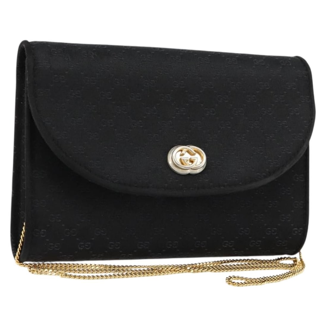 Gucci Black Gold Micro GG Canvas Chain Shoulder Bag: Gucci Black Gold Micro GG Canvas Chain Shoulder Bag This GUCCI Micro GG Canvas Chain Shoulder Bag features a compact design crafted from black and gold micro small GG canvas. Designed for women, the s