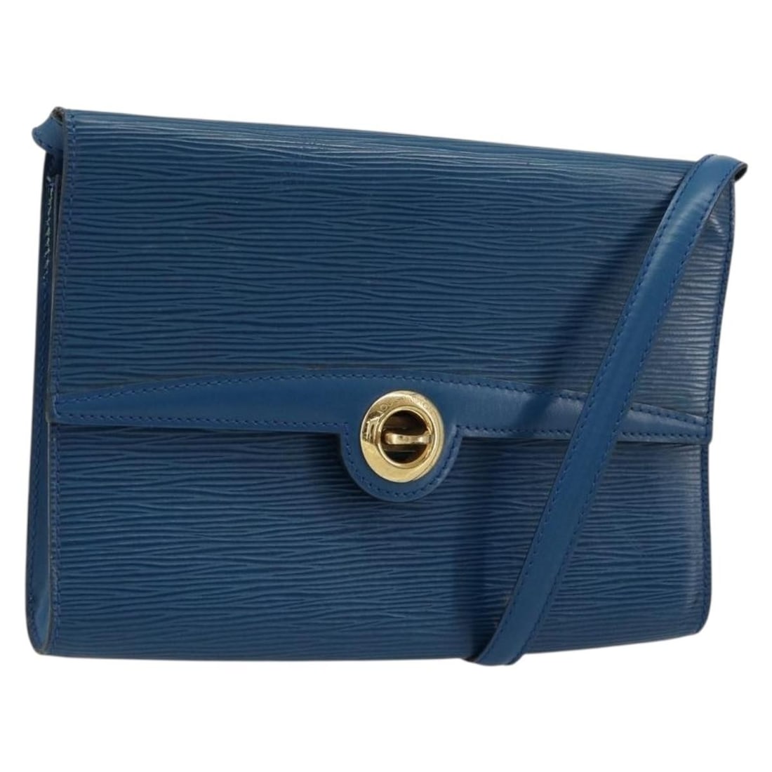 Louis Vuitton Epi Leather Pochette Arche Blue Shoulder Bag M52575: Louis Vuitton Epi Leather Pochette Arche Blue Shoulder Bag M52575 This Louis Vuitton Epi Pochette Arche shoulder bag features a blue Epi leather exterior and a matching shoulder strap. Designed for wo
