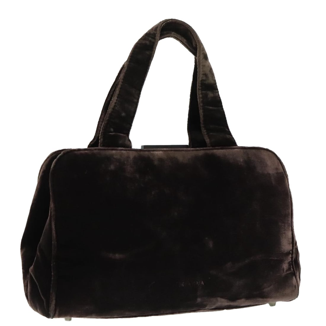 Brown Suede PRADA Women's Handbag Made in Italy: Brown Suede PRADA Women's Handbag Made in Italy This PRADA handbag features a brown suede exterior and is designed for women. The bag is made in Italy and has a structured shape with a single handle. 