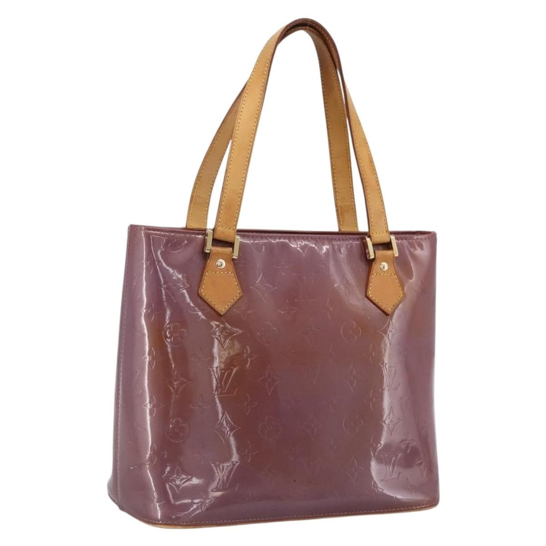 Louis Vuitton Houston Monogram Vernis Purple Patent Leather Handbag M91093: Louis Vuitton Houston Monogram Vernis Purple Patent Leather Handbag M91093 This Louis Vuitton Monogram Vernis Houston handbag features a striking purple (Viole) patent leather exterior and is designed