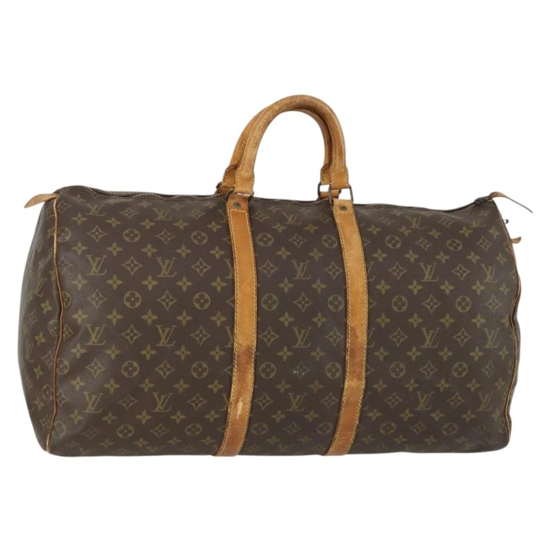 Louis Vuitton Keepall 55 Monogram Canvas Boston Travel Bag M41424 Vintage: Louis Vuitton Keepall 55 Monogram Canvas Boston Travel Bag M41424 Vintage This is a vintage Louis Vuitton Monogram Keepall 55 Boston Bag, model M41424, crafted in France from signature monogram canvas