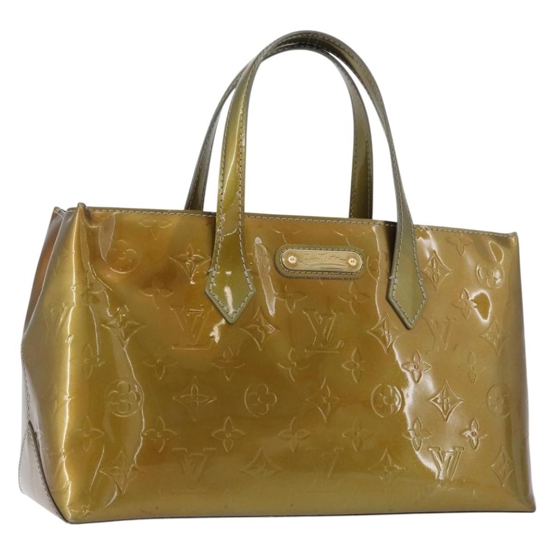 Louis Vuitton Wilshire PM Monogram Vernis Patent Handbag Gris Art Deco M91627: Louis Vuitton Wilshire PM Monogram Vernis Patent Handbag Gris Art Deco M91627 This is a LOUIS VUITTON Monogram Vernis Wilshire PM handbag in Gris Art Deco color, crafted from patent leather. The bag i